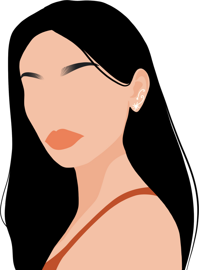 asian woman illustration